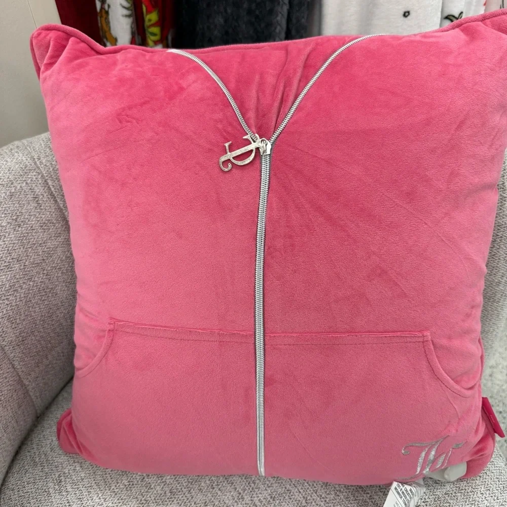 NWT Juicy couture Pink hoodie Pillow accent pillow decor
